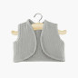 Gilet Tao poupée Gordis MINIKANE, Gaze de coton gris souris