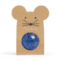 Balle rebondissante Souris RATATAM, Paillettes bleues