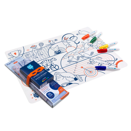 Set de table Sports SUPER PETIT, à colorier à l'infini