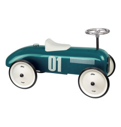 Porteur voiture vintage VILAC, bleu pétrole