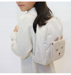 Sac à dos enfant YUKO B, Chat Beige