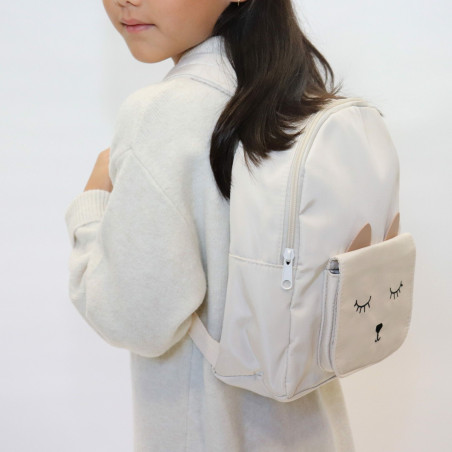 Sac à dos enfant YUKO B, Chat Beige