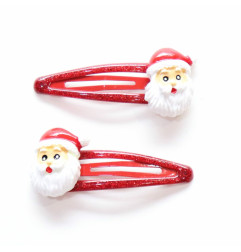 Duo de barrettes Père Noël YUKO B