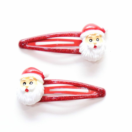 Duo de barrettes Père Noël YUKO B