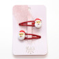 Duo de barrettes Père Noël YUKO B