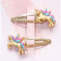 Duo de barrettes Licornes Dorées YUKO B