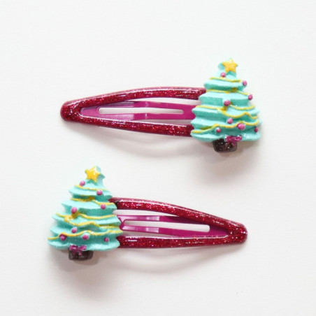 Duo de barrettes Sapin de Noël YUKO B