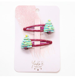 Duo de barrettes Sapin de Noël YUKO B