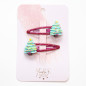 Duo de barrettes Sapin de Noël YUKO B