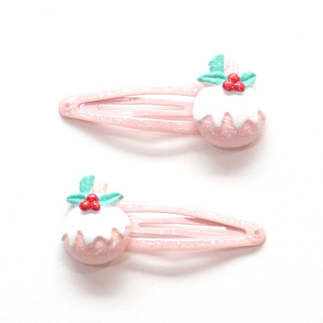 Duo de barrettes Boules de Noël YUKO B