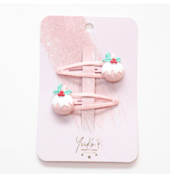 Duo de barrettes Boules de Noël YUKO B