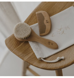 Ensemble brosse et peigne bébé ZAKUW, Hirondelles