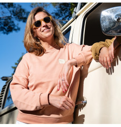 Sweat femme Hippolyte PETIT PICOTIN, bois de rose, avec personnalisation