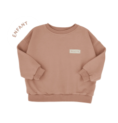 Sweat enfant Hippolyte PETIT PICOTIN, bois de rose, personnalisable