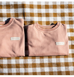 Sweat enfant Hippolyte PETIT PICOTIN, bois de rose, personnalisable