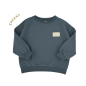Sweat enfant Hippolyte PETIT PICOTIN, bleu souris, avec personnalisation