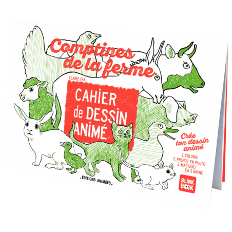 Cahier de dessin à animer Les Comptines de la Ferme EDITIONS ANIMEES