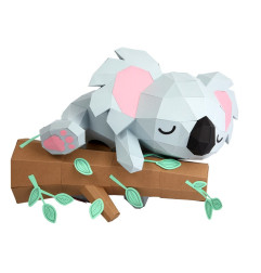 Origami Koala sur branche en papier 3D AGENT PAPER