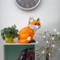 Origami Petit Renard assis en papier 3D AGENT PAPER