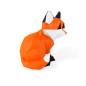 Origami Petit Renard assis en papier 3D AGENT PAPER