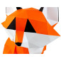Origami Petit Renard assis en papier 3D AGENT PAPER