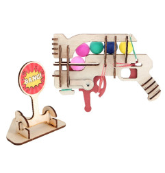 Pisto Pong en bois avec 4 cibles et balles de ping pong AGENT PAPER