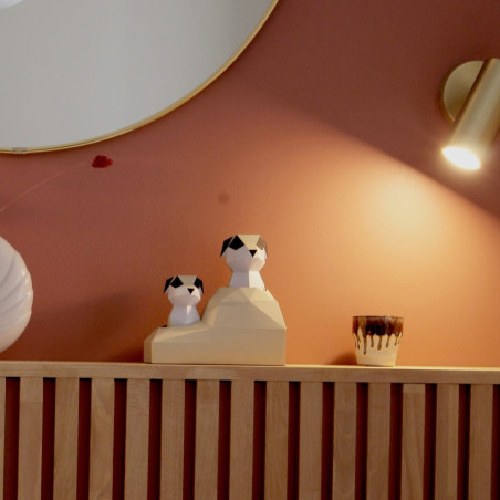 Origami Suricates en papier 3D AGENT PAPER