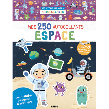 Cahier 250 autocollants Espace AUZOU