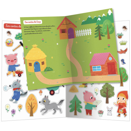 Cahier 250 autocollants Les Contes AUZOU