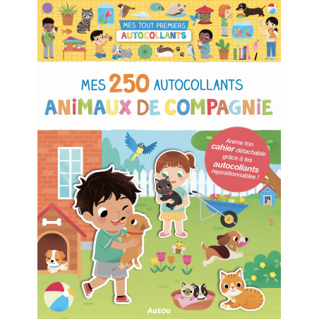 Cahier 250 autocollants Animaux de Compagnie AUZOU