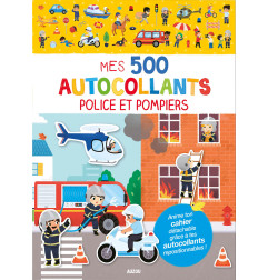 Cahier 500 autocollants Police et Pompiers AUZOU