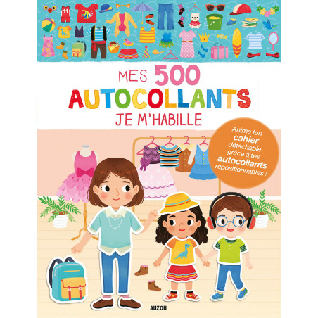 Cahier 500 autocollants Je m'Habille AUZOU
