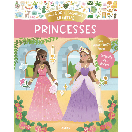 Cahier 500 autocollants créatifs Princesses AUZOU