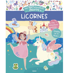 Cahier 500 autocollants créatifs Licornes AUZOU