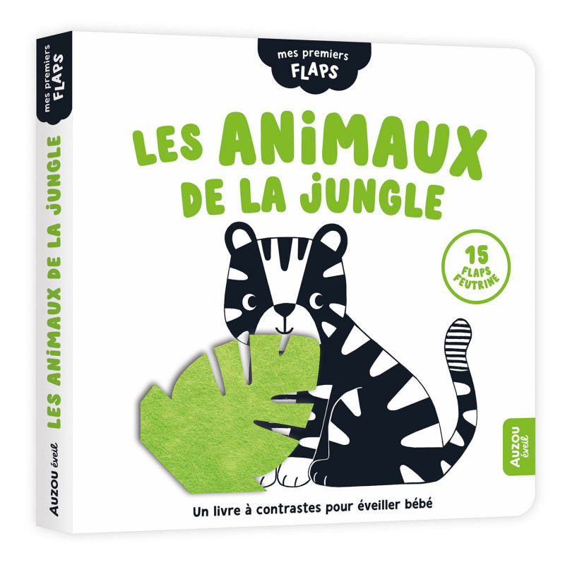 Livre imagier avec flap en feutrine Les Animaux de la Jungle AUZOU