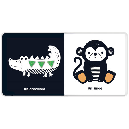 Livre imagier avec flap en feutrine Les Animaux de la Jungle AUZOU