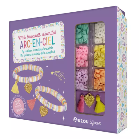 Coffret Mes Bracelets d'Amitié Arc-En-Ciel AUZOU