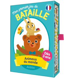 Jeu de cartes Mon Premier Jeu de Bataille Animaux du Monde AUZOU