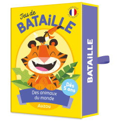 Jeu de cartes Bataille des Animaux du Monde AUZOU