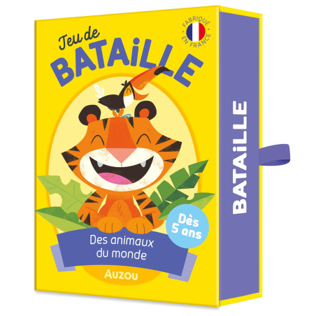 Jeu de cartes Bataille des Animaux du Monde AUZOU