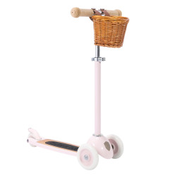 Trottinette BANWOOD Rose, avec panier osier