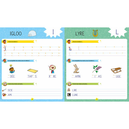 Mon Cahier d'Ecriture - Les héros du CP - Lettres Majuscules AUZOU