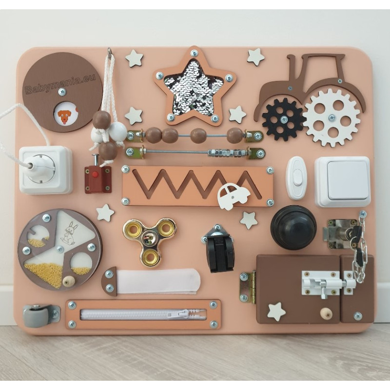 Busyboard table d'activités sensorielles Montessori BABYMANIA