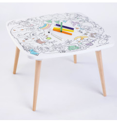 Table à colorier Coloritable La Forêt LES DROLES DE BOUILLES