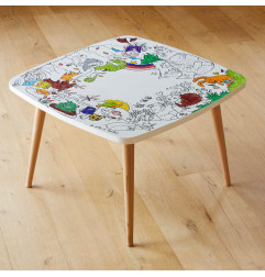 Table à colorier Coloritable La Forêt LES DROLES DE BOUILLES