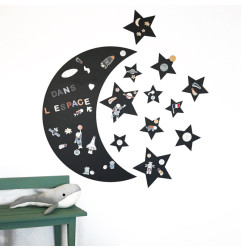 Tableau magnétique Lune et Etoiles FERFLEX  et ses accessoires