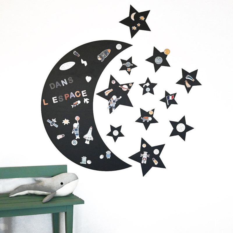 Tableau magnétique Lune et Etoiles FERFLEX  et ses accessoires