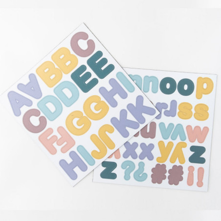 Jeu magnétique Lettres, coloris pastels FERFLEX
