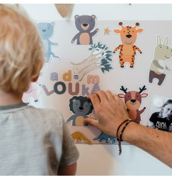 Jeu magnétique Lettres, coloris pastels FERFLEX