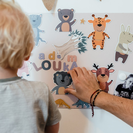 Jeu magnétique Lettres, coloris pastels FERFLEX